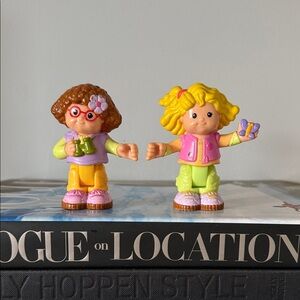 Fisher Price Little People Play 'n Go Camping Hiking Girl Figures Butterfly